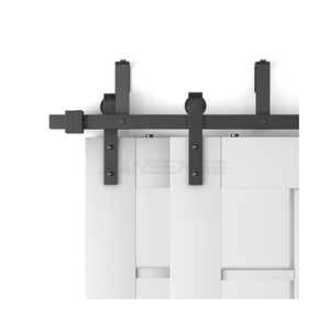 Chuyên nghiệp cửa trượt phần cứng 6.6ft /2M thép carbon Bypass Barn <span class=keywords><strong>Door</strong></span> phần cứng theo dõi Bộ dụng cụ - Product Image 4