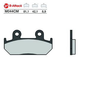 ผ้าเบรกมอเตอร์ไซค์ R-Attack รุ่น M044CM คาร์บอนเซรามิก ด้านหน้า ได้รับการรับรองมาตรฐาน R90 - Product Image 1
