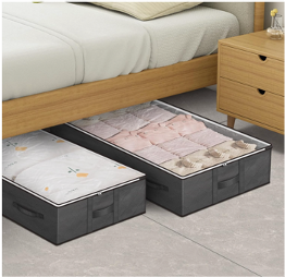 Modern Style High Quality Gray Color Foldable Storage Boxes & <b>Bins</b> Top New Supply From Vietnam Square Shape - Product Image 4