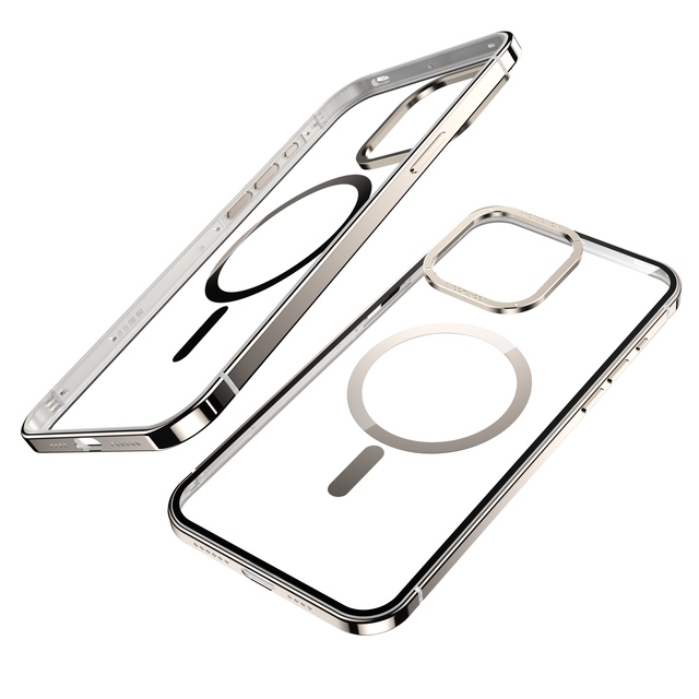 2025 Titanium Metal Phone Case for iphone 16 Pro Max case Stainless Steel Frame Metal Magnetic Phone Cases for iPhone 16 15 14