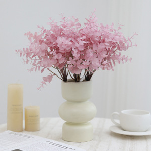 <b>Artificial</b> Eucalyptus Flower <b>Bouquet</b> 6 Branches PVC Plastic High Simulation Home Decor Wedding Props - Product Image 2