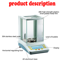 FA2004B 0.1mg Analytical Balance 0-200g Digital Lab Scale Glass Draft Shield for Research Pharmaceutical Use
