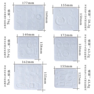 Grosir DIY anting kristal cetakan liontin cetakan geometri perhiasan Resin cetakan - Product Image 6
