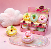 Jouet Squishy en Plastique Macaron Donut de 9 cm, Rebond Lent, Aliment Simulé, Anti-Stress, Jouet Fidget pour Filles, Idéal pour le Bureau