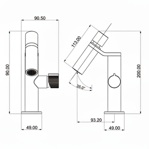 Robinet de navire exposé de style romain en acier inoxydable de qualité supérieure avec design classique et caractéristiques modernes de contrôle de la température - Product Image 1