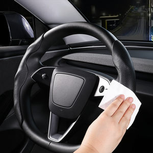 Housse de volant en cuir perforé anti-transpiration avec fixation par boucle pour <span class=keywords><strong>Cadillac</strong></span> STS 2008 – Confort et adhérence améliorés - Product Image 4