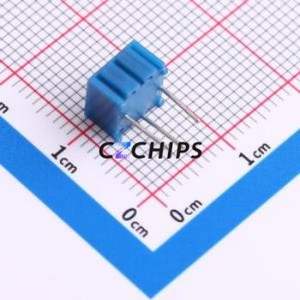 Résistance/potentiomètre réglable 3362P-1-103LF, composant traversant (THT)-3P, 7x6,8 mm, résistance 10 kOhm, 10 %, 500 mW, 250 ppm/ ℃ - Product Image 2