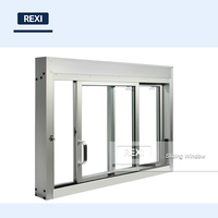 Fenêtre coulissante verticale double vitrage en aluminium à rupture de pont thermique, faible émissivité, étanche et coupe-vent pour salon, balcon, chambre