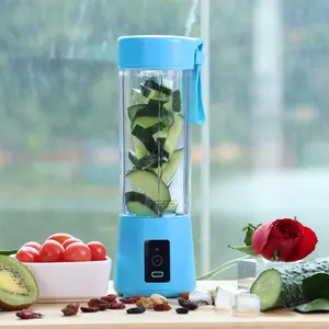 450 ml USB C şarj edilebilir mini taşınabilir kişisel meyve sıkacakları blender portakal elma 6 bıçak 304 paslanmaz çelik blender