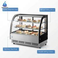 Vitrine Réfrigérée de Comptoir au Design Moderne et Élégant pour Desserts, Vitrine de Pâtisserie de Luxe pour Unité de Kiosque de Centre Commercial
