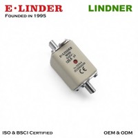 Fusible à double indicateur d'usine NT/NH00 16A-160A 690V classe gG-gL, haute capacité de coupure, fusible basse tension HRC E-LINDER/LINDNER