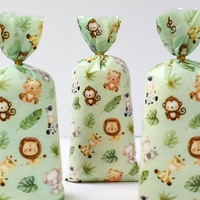 25 pièces - Décorations de fête d'anniversaire Licorne Sirène Papillon, Sacs en plastique pour bonbons et friandises, Sacs cadeaux pour fournitures de fête d'enfants