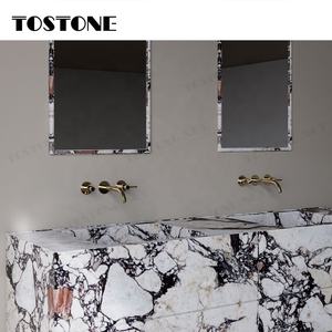 Мраморная раковина Tostone Calacatta Viola (натуральный мрамор), цельная, для дома, виллы, отеля, ванной комнаты, декора - Product Image 2