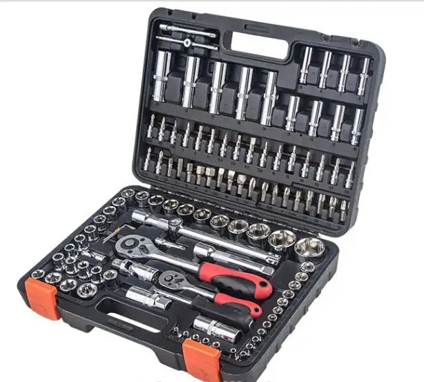 Combination Spanner Box Tool kit 108pcs Wrench Socket set