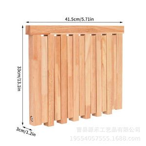 Solid <b>wood</b> folding shoe changing <b>stool</b>, wall-mounted, suitable for home use, entrance, foyer, concealed wall-mounted folding - Product Image 3