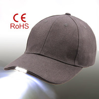 Gorras de béisbol con luz led, diseño bordado de fábrica, venta al por mayor
