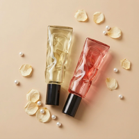 Flacon roll-on en verre vide Anding 10 ml en forme de vague, personnalisable, pour huiles essentielles et parfums