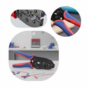 Pinza Crimpatrice Professionale con Teste Intercambiabili per Terminali, Ghiere e Connettori Fotovoltaici - Product Image 2