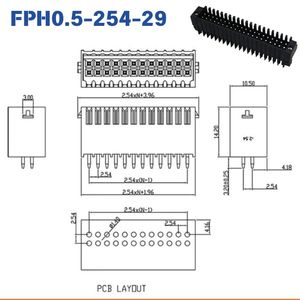 Bloc de bornes PCB enfichable double couche FPS0.5-254-<span class=keywords><strong>28F</strong></span>, double rangée <span class=keywords><strong>2</strong></span> entrées <span class=keywords><strong>2</strong></span> sorties, connecteur à bride avec boucle de verrouillage - Product Image 2