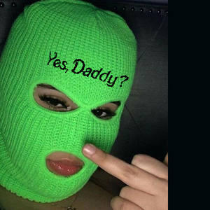 Yes Daddy หน้ากากสกีแฟชั่นสำหรับผู้หญิง,หน้ากากไหมพรมปิดใบหน้า3รูหมวกฤดูหนาว - Product Image 3