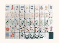 Sunshine Green Modernes Acryl-Amerikanisches Mahjong mit Tape-Carving-Muster, Umweltfreundliches Familien-Partyspiel, Rutschfest, Wasserfest, Schnell