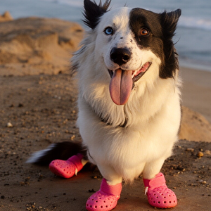 Zapatos para Perro para Pavimento Caliente, Impermeables, Transpirables, Antideslizantes, Protector de Patas con Suelas de Goma, Botines para Playa y Nieve - Product Image 3