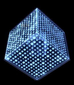 Affichage LED en cube, lumière rouge et bleue, montage au plafond, salle d'exposition intérieure, luminosité 5000 cd, 178 °   Angle de vision - Product Image 3