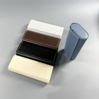 Étui à lunettes en cuir rectangulaire, doux, en feutre, avec logo intégral, accessoires de mode, pour le rangement de lunettes de style et de forme variés