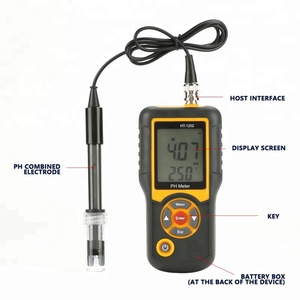 เครื่องวัดค่า pH ดิจิตอล HTI รุ่น HT-1202 ผลิตในจีน สำหรับทดสอบคุณภาพน้ำและวัดอุณหภูมิ - Product Image 4