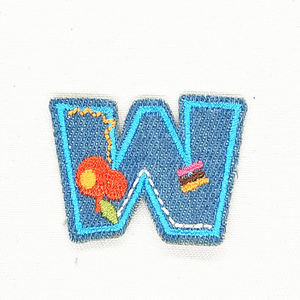 Tela <span class=keywords><strong>vaquera</strong></span> de nuevo estilo, parches con letras bordadas de colores, dibujos animados - Product Image 5