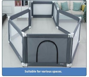 Hiện Đại Có Thể Gập Lại <span class=keywords><strong>Playpen</strong></span> Đa-Hình Dạng Vườn Ươm Hàng Rào Cho Bé Có Thể Điều Chỉnh Modular Chơi Sân Tiết Kiệm Không Gian An Toàn Cổng Cho Phòng Ngủ - Product Image 2
