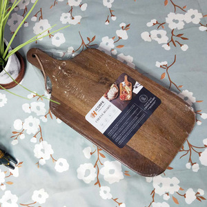 Tabla de cortar de madera de acacia de 39x18x1.5 cm, madera maciza para queso, pizza, comida para bebés, sushi, bandeja para servir - Product Image 3
