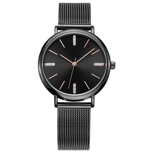 Orologi da polso da <span class=keywords><strong>donna</strong></span> al quarzo in acciaio inossidabile maglia <span class=keywords><strong>milano</strong></span> Band impermeabile quattro colori - Product Image 4
