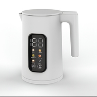 Bouilloire Électrique Sans Fil à Double Paroi en Verre 1,8 L 1500 W avec Contrôle de Température, Meilleure Vente sur le Marché Européen, pour Usage Domestique et Industriel