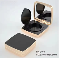 Récipient de poudre compact en plastique ABS carré classique étui de fondation vide pour emballage cosmétique Blush et stockage de coussin BB