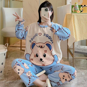 <span class=keywords><strong>Pijama</strong></span> de <span class=keywords><strong>Mickey</strong></span> Mouse para <span class=keywords><strong>Mujer</strong></span> de Otoño e <span class=keywords><strong>Invierno</strong></span>, de Dibujos Animados, Dulce, de Franela, Holgado y Lindo, Ideal para Estar en Casa - Product Image 4