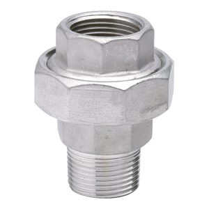 Raccordo Dritto Conico Filettato Maschio/Femmina in Acciaio Inox da 1\" per Tubi - Product Image 1