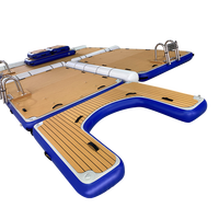 Offre Spéciale Drop Stitch PVC Gonflable Flottant Bateau Dock Plate-Forme Jet Ski Dock pour Piscine/Lac/Océan