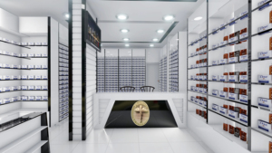 Custom Pharmacy Store Design Wall Mounted Medicine Display Shelves Island Counter Retail Pharmacy Fixtures - Product Image 4