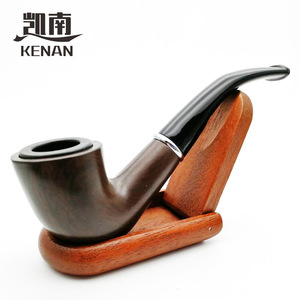 Kenan Carved Resin Lion Head Pipe Bent Type With Removable Filter For Tobacco Use - Product Image 3