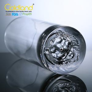 Vaso bola de cristal de alta, vaso de cristal con Base De León creativo personalizado para agua espiritual, vaso de cristal alto hecho a mano - Product Image 3