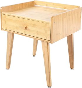 Table <span class=keywords><strong>de</strong></span> chevet moderne avec 1 tiroir, table d'appoint <span class=keywords><strong>de</strong></span> rangement pour chambre à coucher et salon - Product Image 6