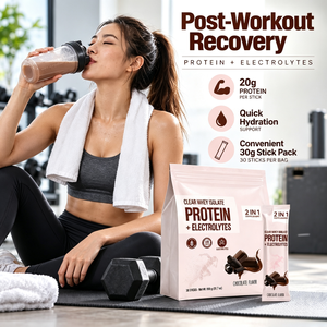 Clear <span class=keywords><strong>Whey</strong></span> Isolate & Electrolyte Powder, Mezcla de Bebida para Recuperación Post-Entrenamiento Sin Azúcar, 30 Sobres (900g) - Product Image 4