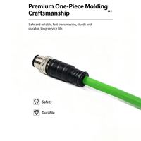 Câble réseau industriel double tête M12-A8 Cat6a haute flexibilité, signal Gigabit blindé pour caméra industrielle