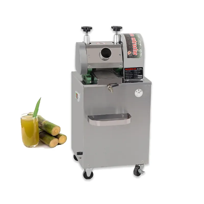 Ticari şeker kamışı suyu sıkacağı 300 kg/saat otomatik şeker kamışı sıkacağı basın sıkma suyu yapma makinesi