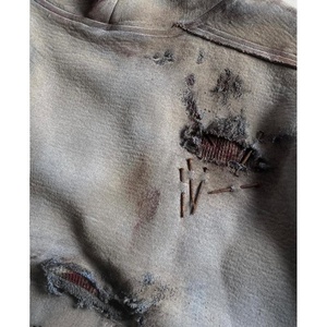 Sudadera con Capucha Oversize de Invierno para Hombre, Estampado Personalizado OEM de Alta Calidad, Estilo Vintage Desgastado con Efecto Ácido y Agujeros, Pullover - Product Image 3