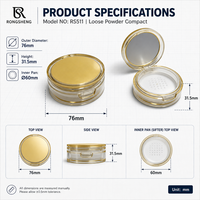 Boîtier compact rond vide personnalisé pour coussin d'air, emballage cosmétique avec miroir, conteneur de poudre BB CC pour marques de maquillage