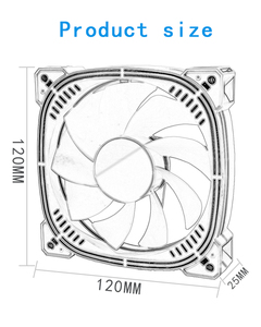 Ventilateur CPU PWM à roulement fluide Manmu RGB Light 120 mm OEM - Product Image 6