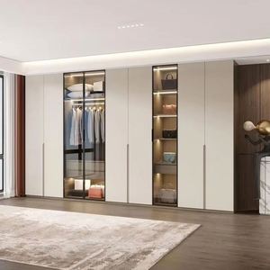 Más Vendido - Armario de Madera, Armario de Tamaño Personalizado, Muebles de Dormitorio, Puerta de Vidrio, Armario Plegable - Product Image 1