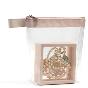 Sacchetti di qualità trasparente per donne Organizer cosmetici Tote borsa da viaggio Pvc trasparente per il trucco
